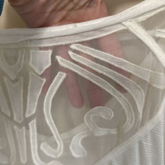 Free People Sheer Blouse Shirt size small - Picture 6 of 8